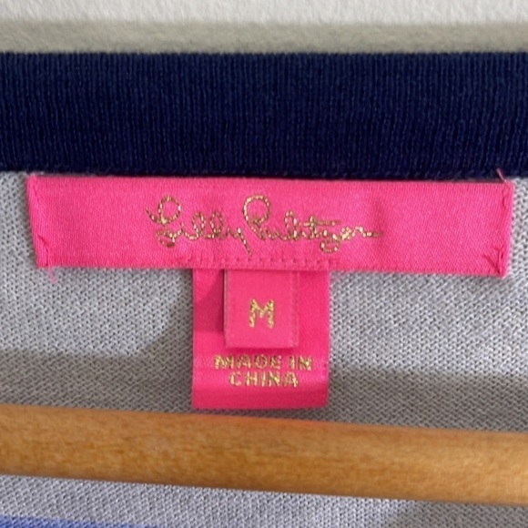 Lilly Pulitzer Elba Sweater. Moonlight Colorblock. Size M. - Picture 3 of 12